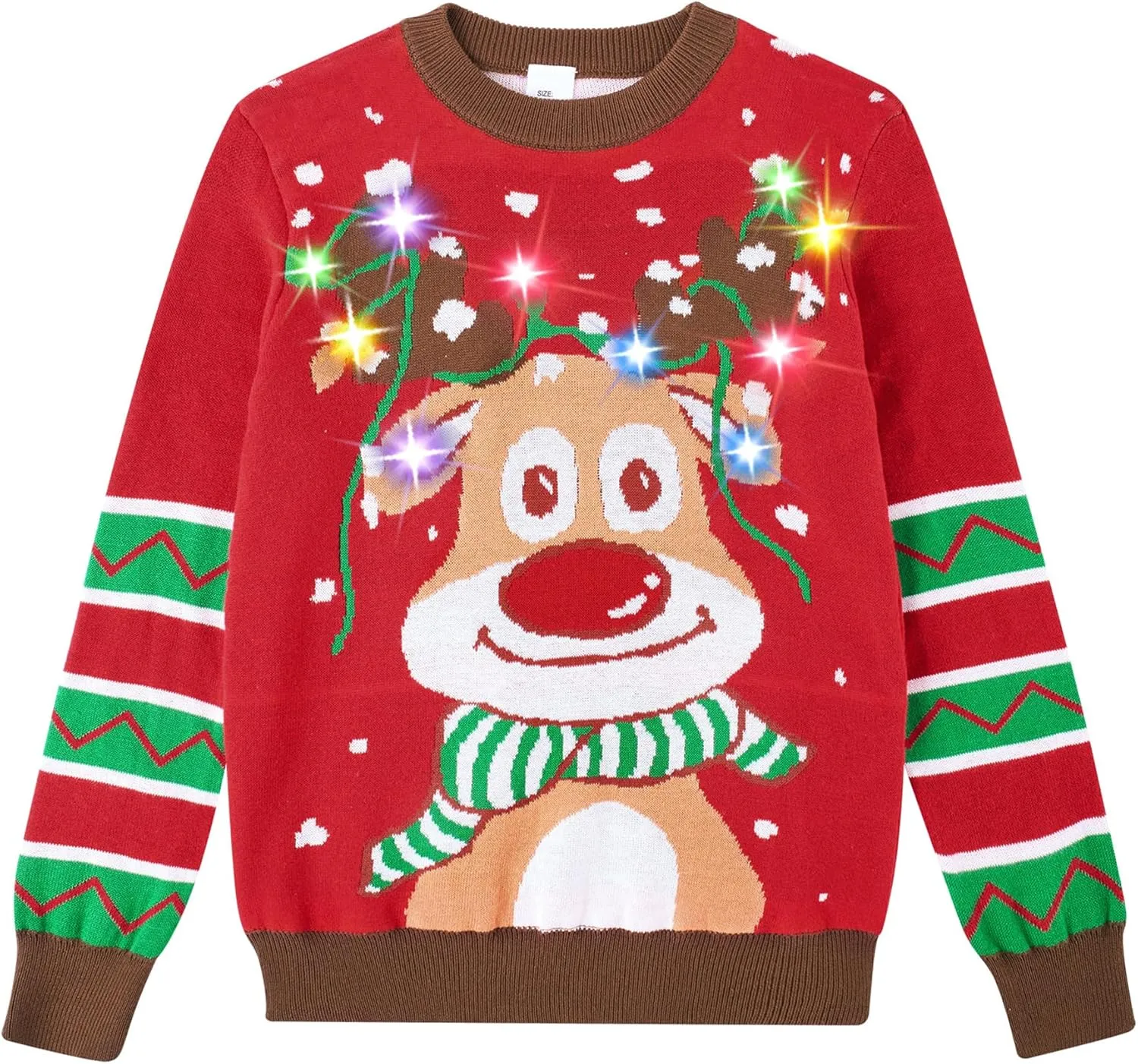 Ahegao Kids Ugly Christmas Sweater Xman Graphic Sweatshirts LED Light Up Knitted Pullover for 7-14Y