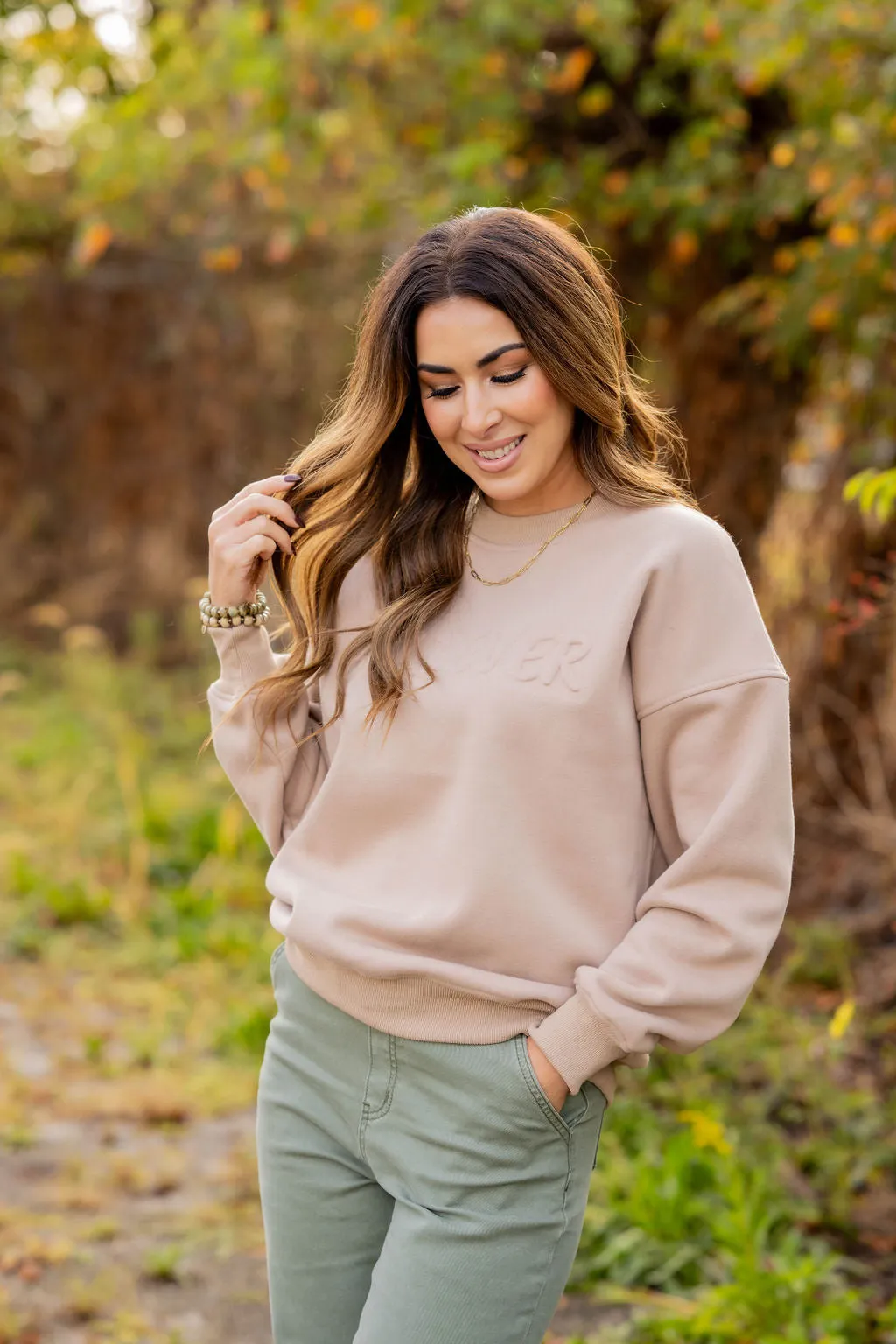 Believer Embossed Crewneck