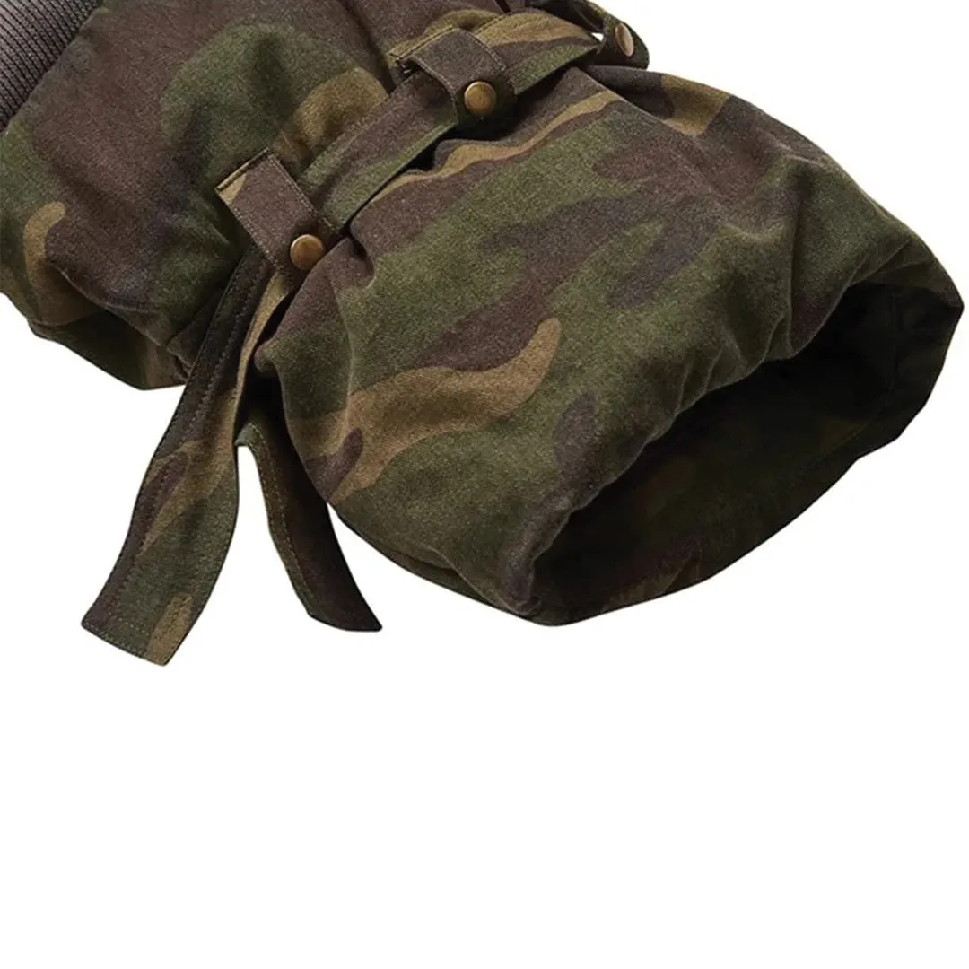 Camouflauge Cropped Puffer Coat