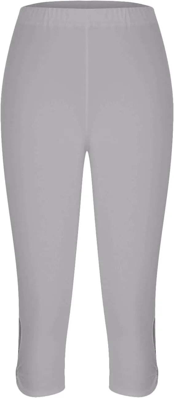 Capris Leggings for Women High Waist Cropped Pants Stretchy Workout Running Athletic Leggings with Pockets