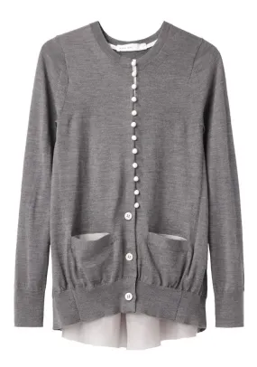 Cardigan With Split Back