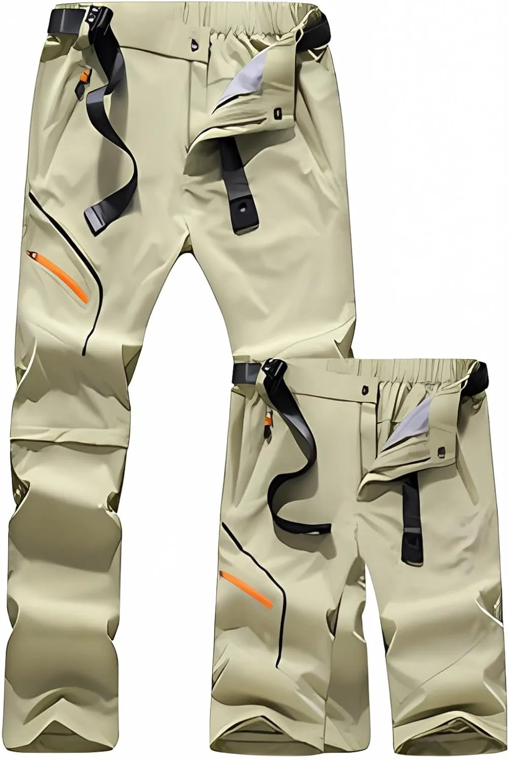 Cargo Pants for Men Wide Leg Pockets Elastic Waist Slim Legs Breathable Loose Sport Clothes Comfy Fashion Trousers