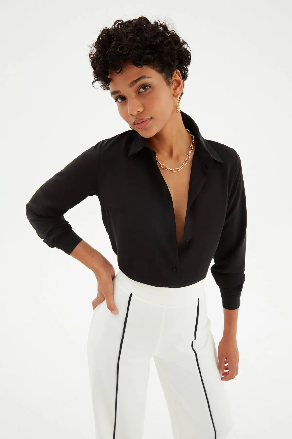 Classic Long Black Shirt