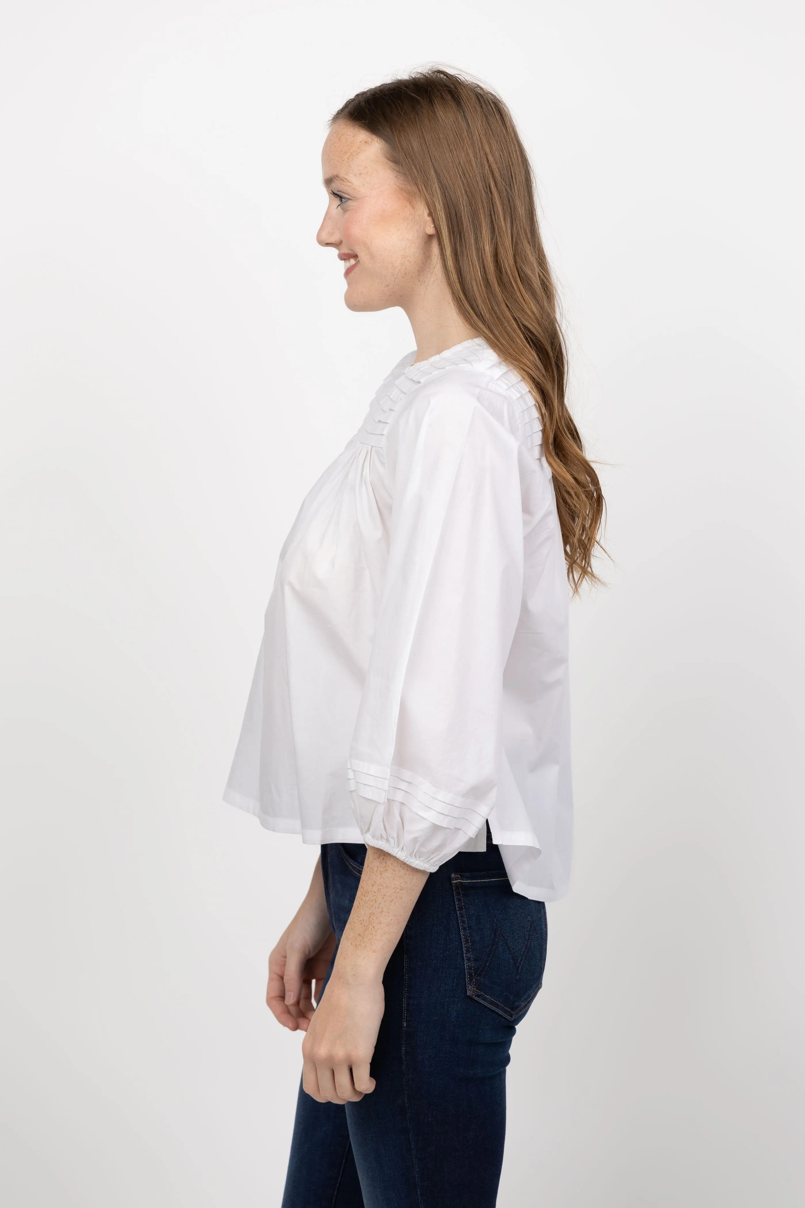 Cleobella Bebe Blouse in Ivory