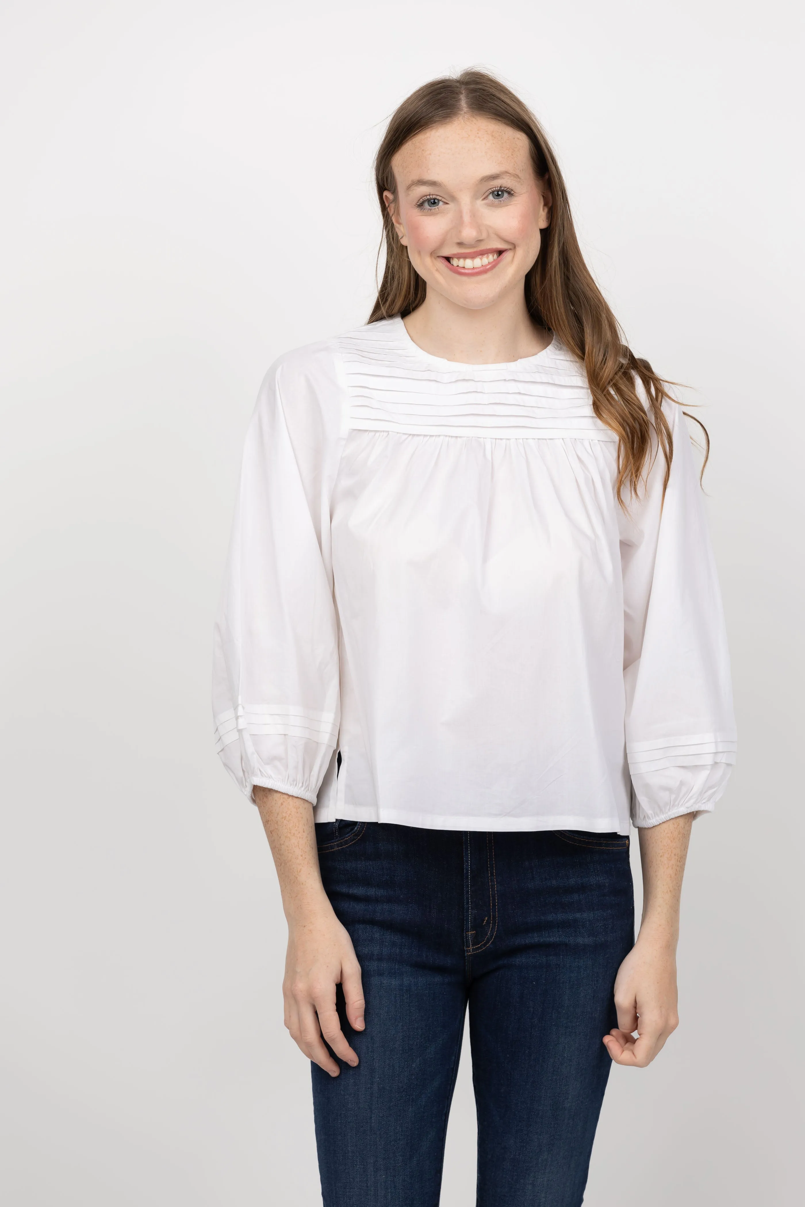 Cleobella Bebe Blouse in Ivory