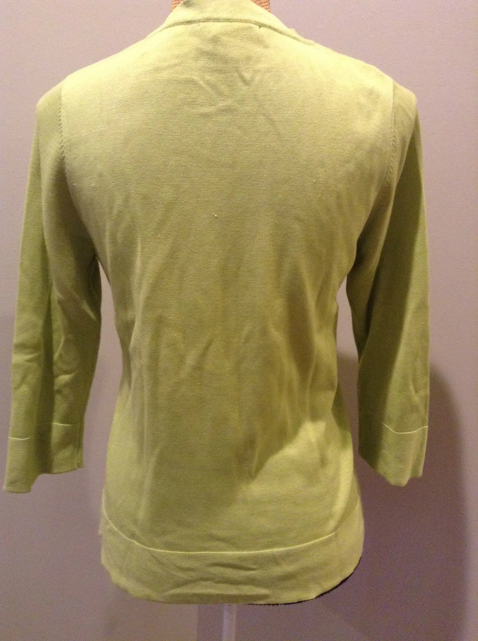 Coldwater Creek Green Silk Blend Cardigan, SOLD
