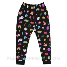 Color Pop Speech Pattern Comfy Joggers