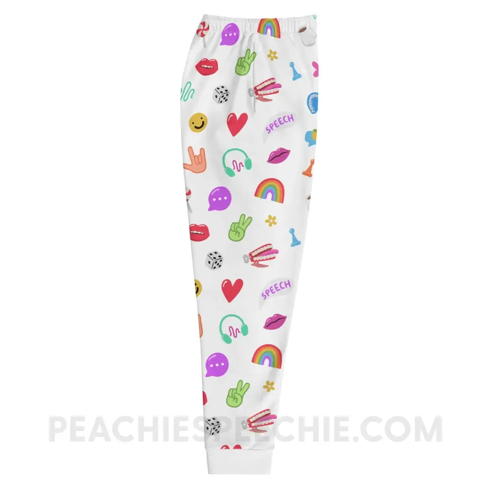 Color Pop Speech Pattern Comfy Joggers