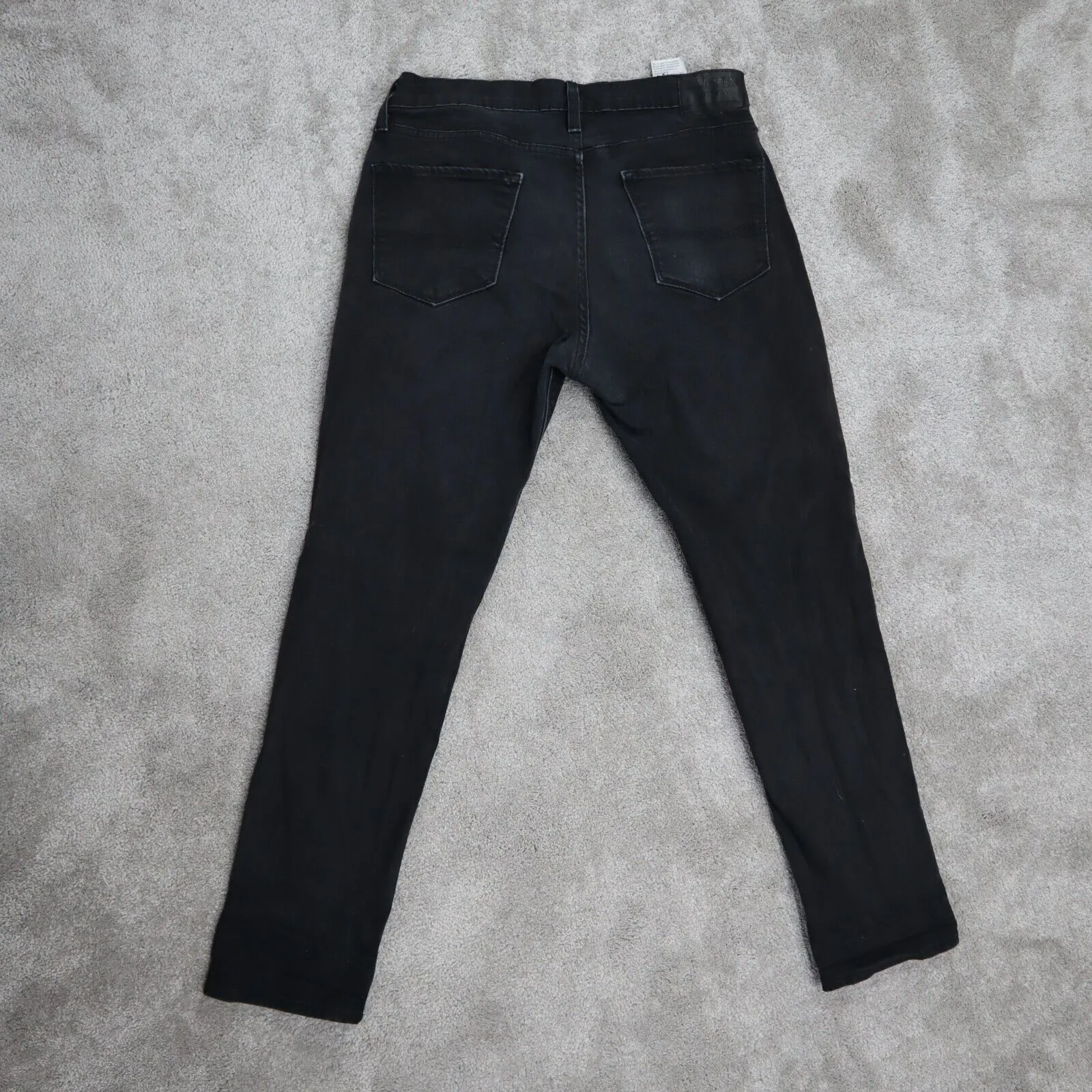 Denizen From Levis 216 Jeans Mens Black Solid Skinny Fit Denim Logo W33XL30