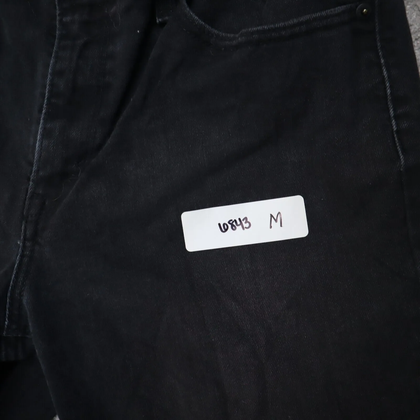 Denizen From Levis 216 Jeans Mens Black Solid Skinny Fit Denim Logo W33XL30