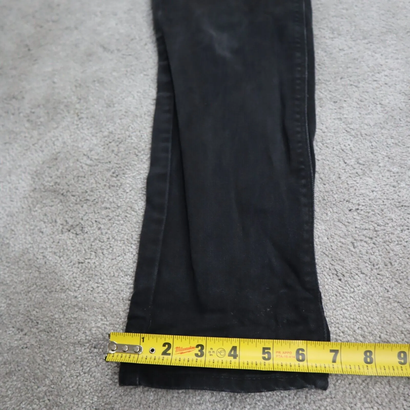 Denizen From Levis 216 Jeans Mens Black Solid Skinny Fit Denim Logo W33XL30