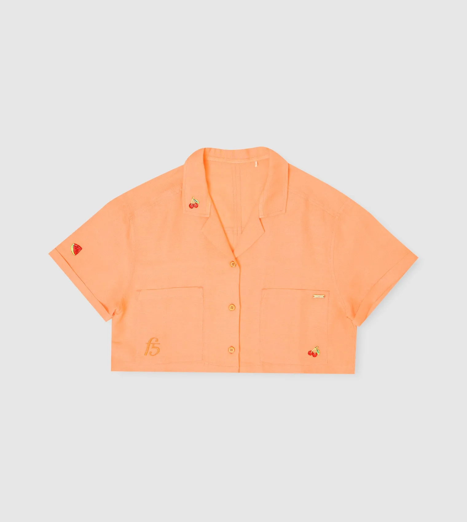 F5 Cropped Linen Shirt