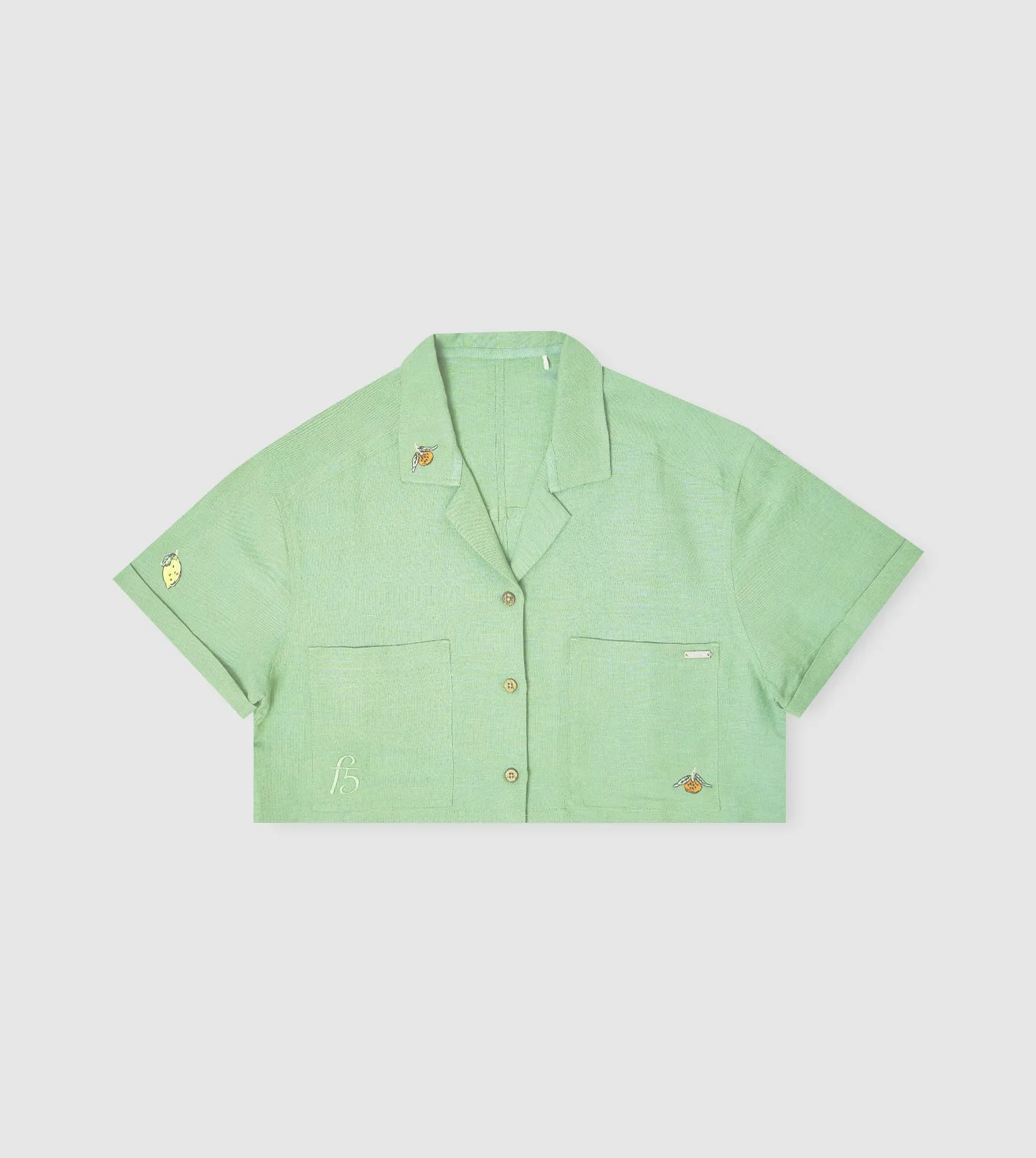 F5 Cropped Linen Shirt