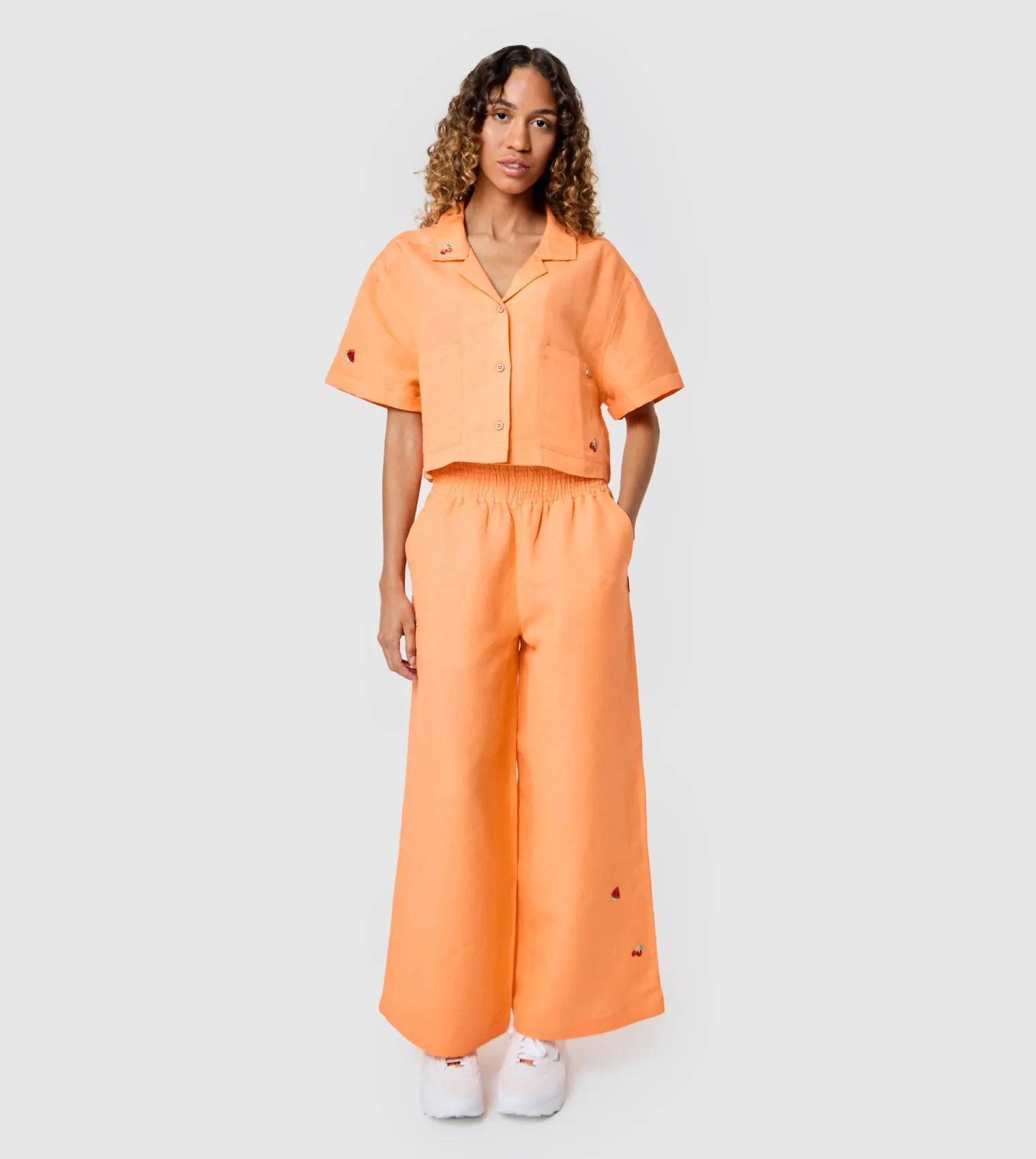 F5 Cropped Linen Shirt