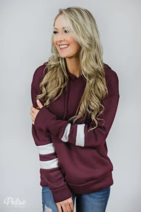 Feels Like Home Soft Hoodie- Burgundy