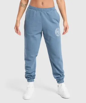 Gymshark GSLC Weight Graphic Pants - Faded Blue