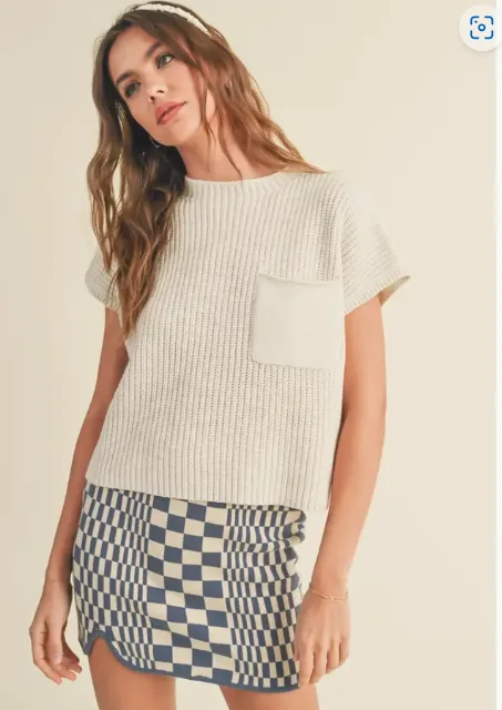 HALF HIGH NECK SWEATER VEST