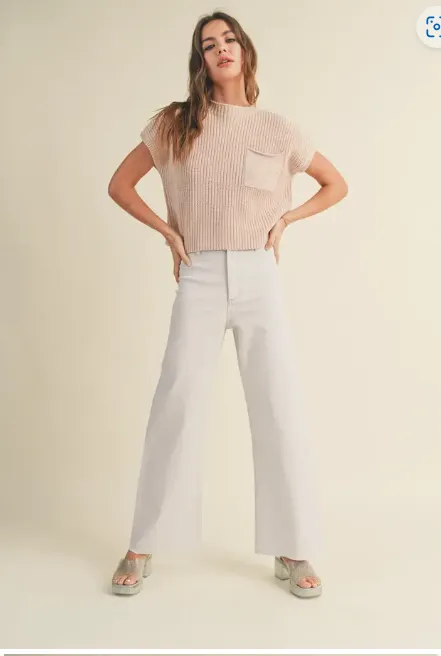 HALF HIGH NECK SWEATER VEST