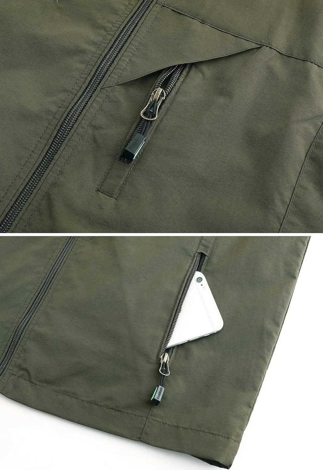 Hbufnha Men's Lightweight Vest Outdoor Windbreaker Vest Jacket For Golf Safari Travel Fishing Hiking Vest