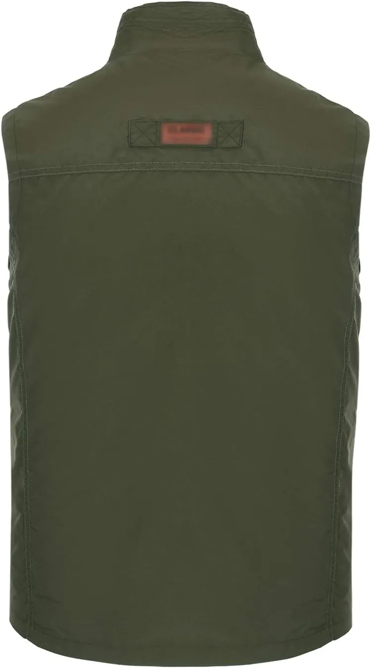 Hbufnha Men's Lightweight Vest Outdoor Windbreaker Vest Jacket For Golf Safari Travel Fishing Hiking Vest