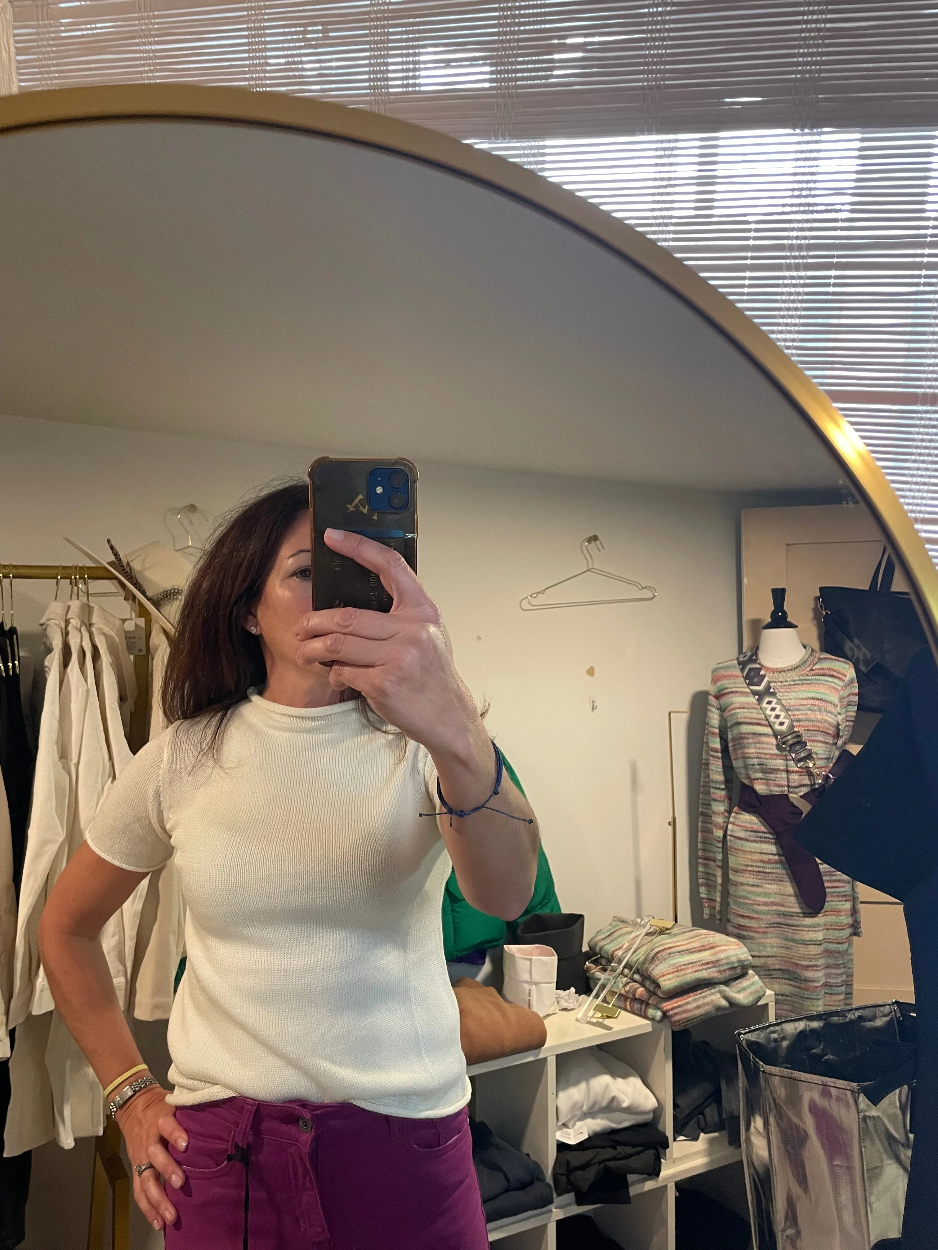 Ivory Roll Neck Short Sleeve Summer Sweater