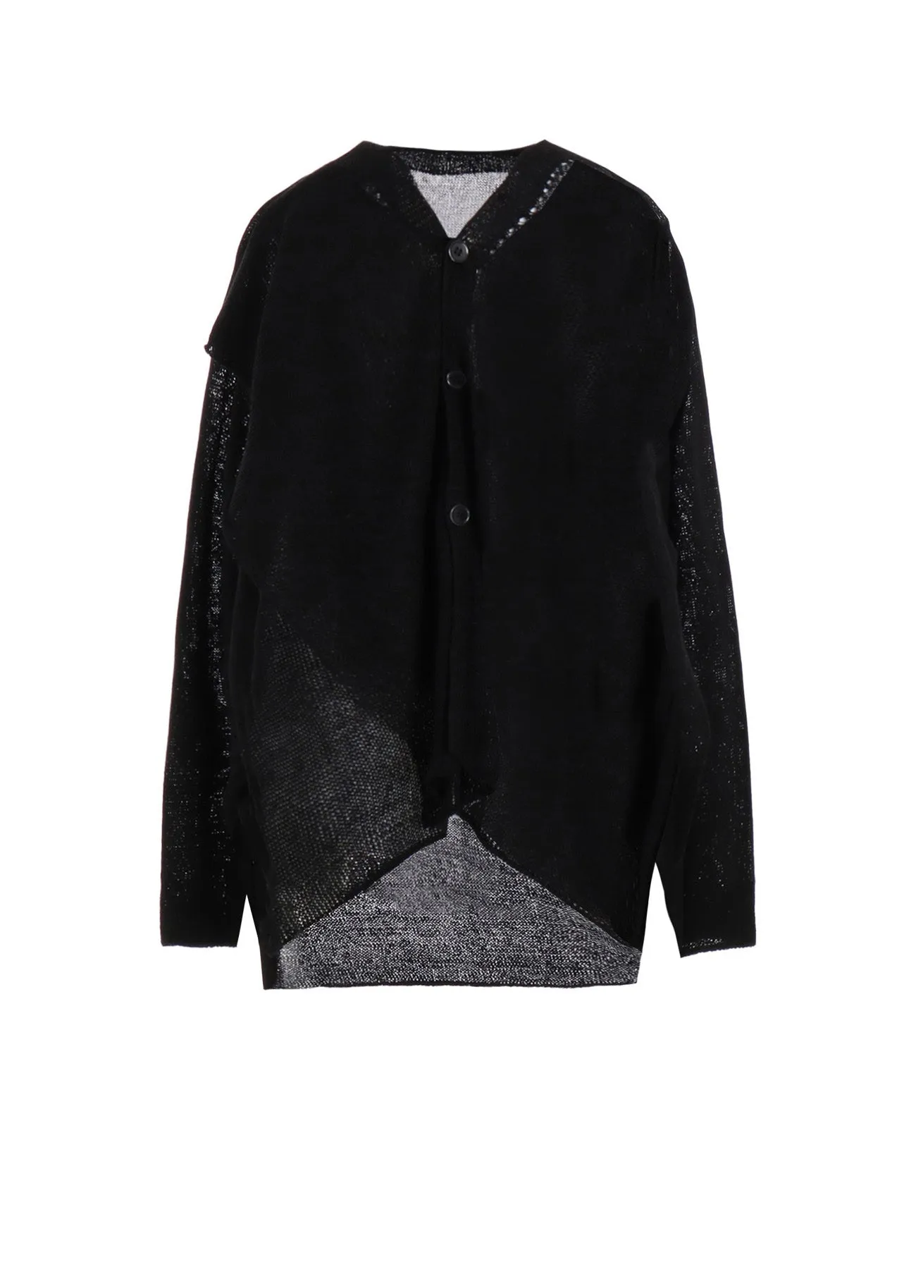 JERSEY BROAD STITCH ASYMMETRIC MIDDLE CARDIGAN
