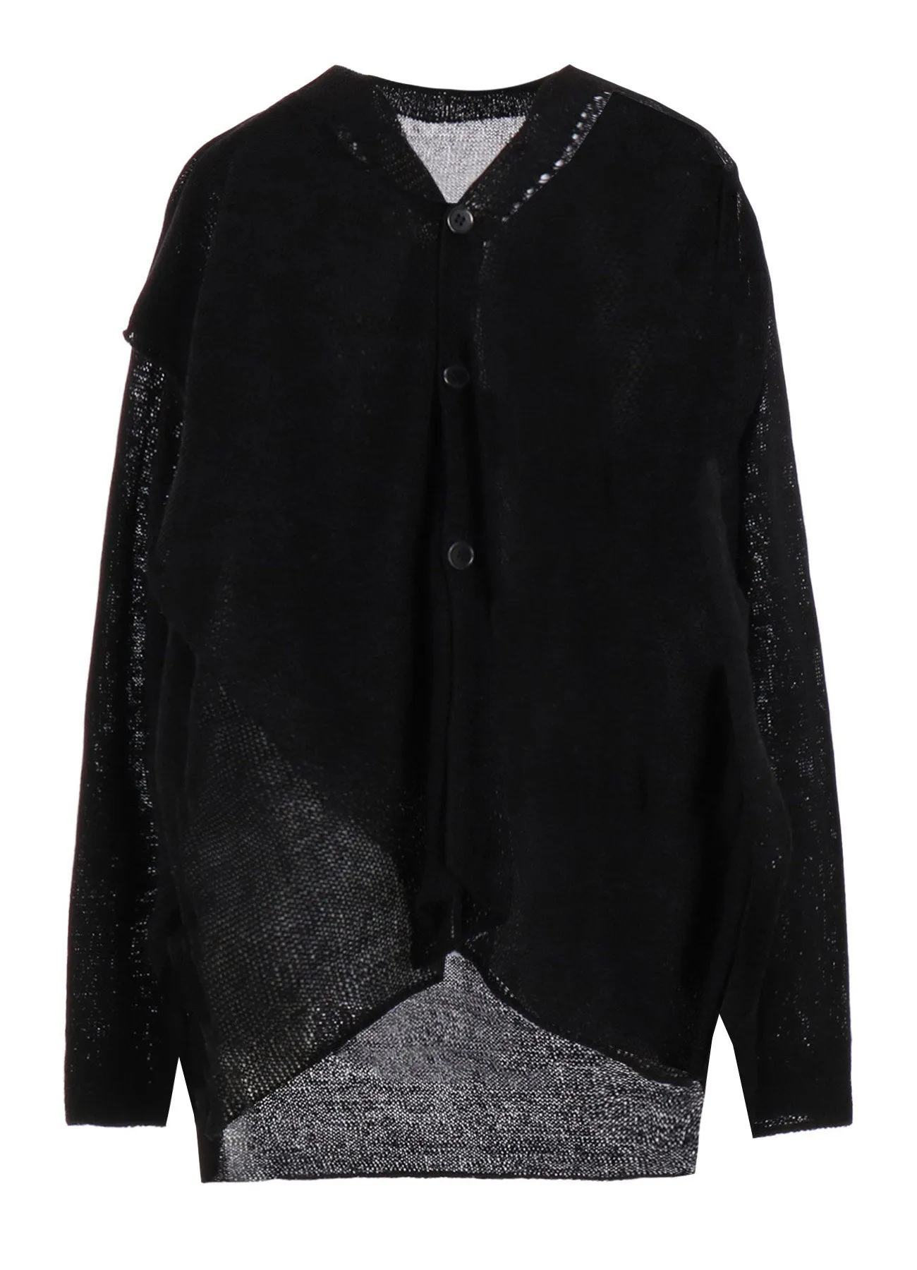 JERSEY BROAD STITCH ASYMMETRIC MIDDLE CARDIGAN