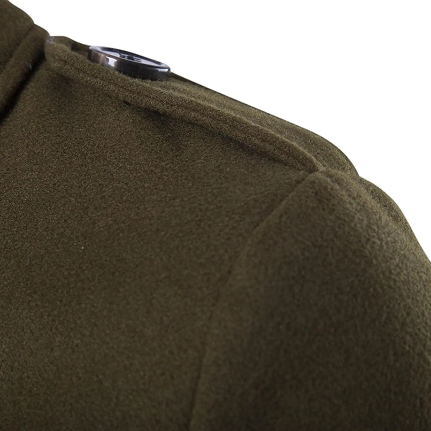 JEShifangjiusu Men'S Wool Blend Pea Coat Fashion Classic Double Breasted Trench Coat Warm Winter Business Lapel Overcoat