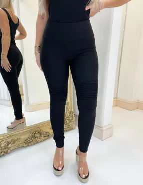 Josie black biker leggings