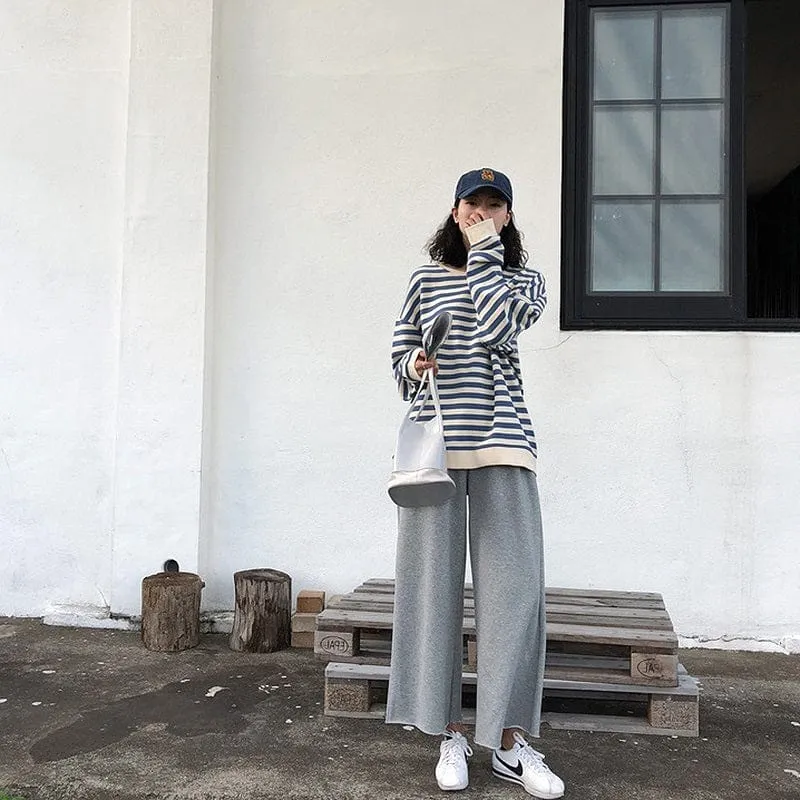 Kawaii Thin Striped Sweatshirt