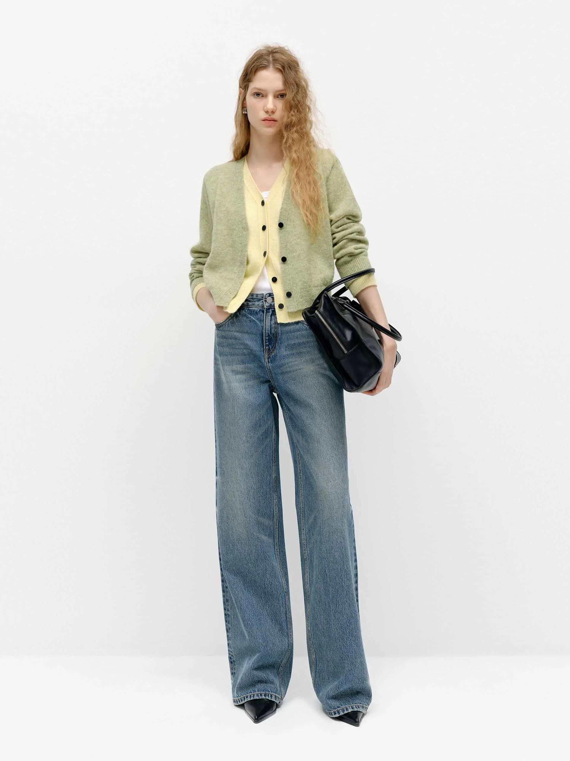 Layered Detail Cropped Cardigan