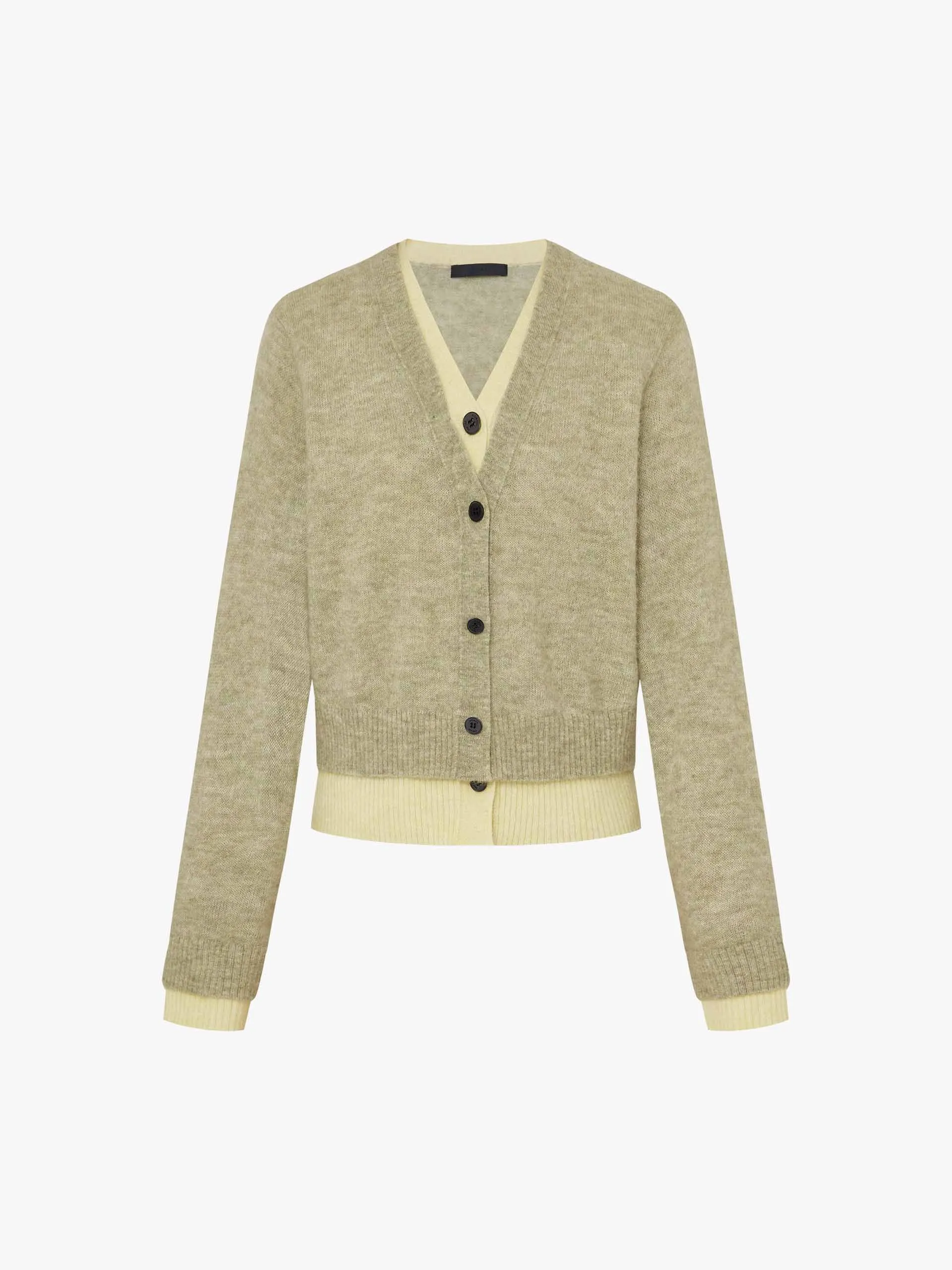 Layered Detail Cropped Cardigan
