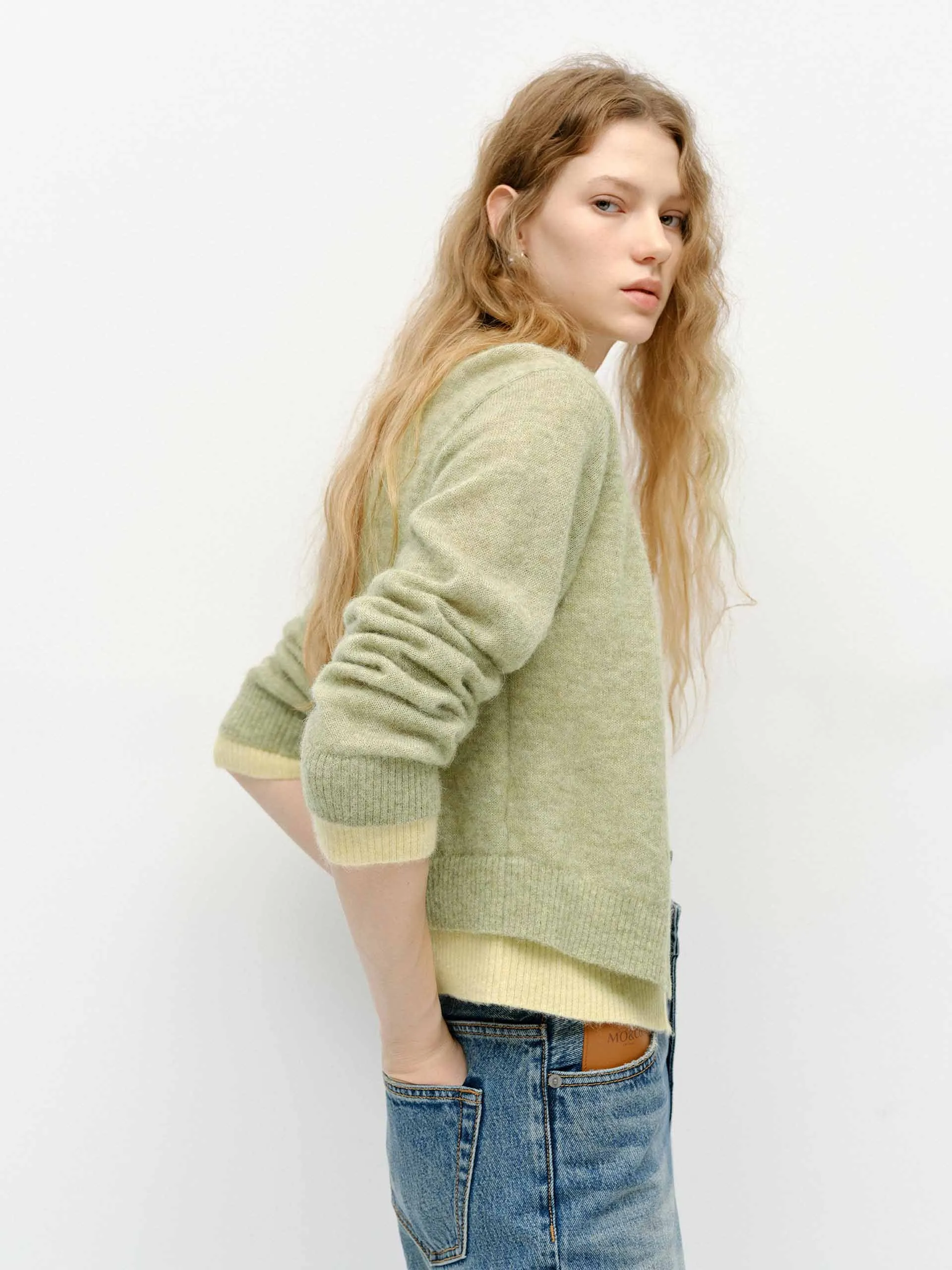 Layered Detail Cropped Cardigan