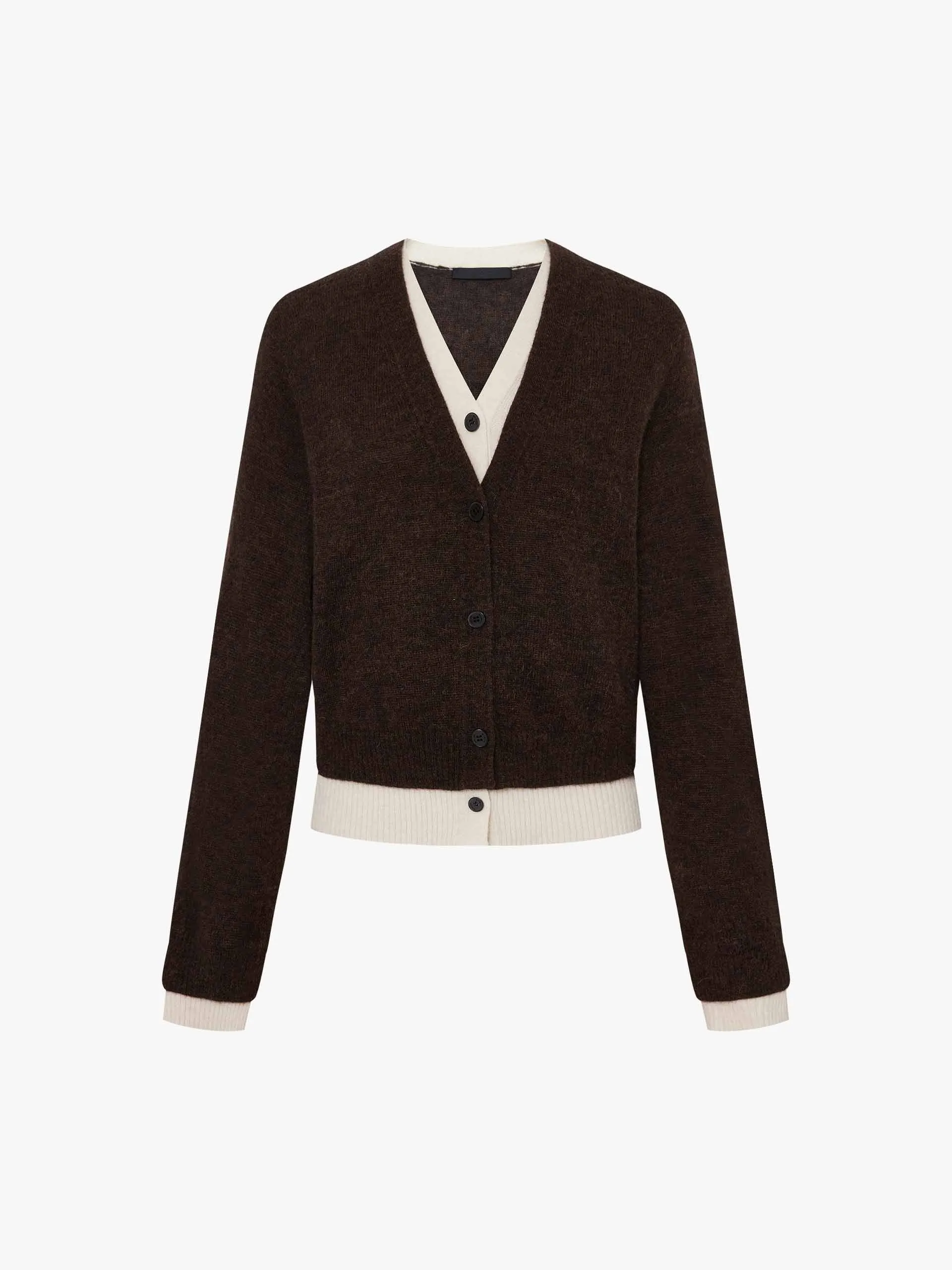 Layered Detail Cropped Cardigan