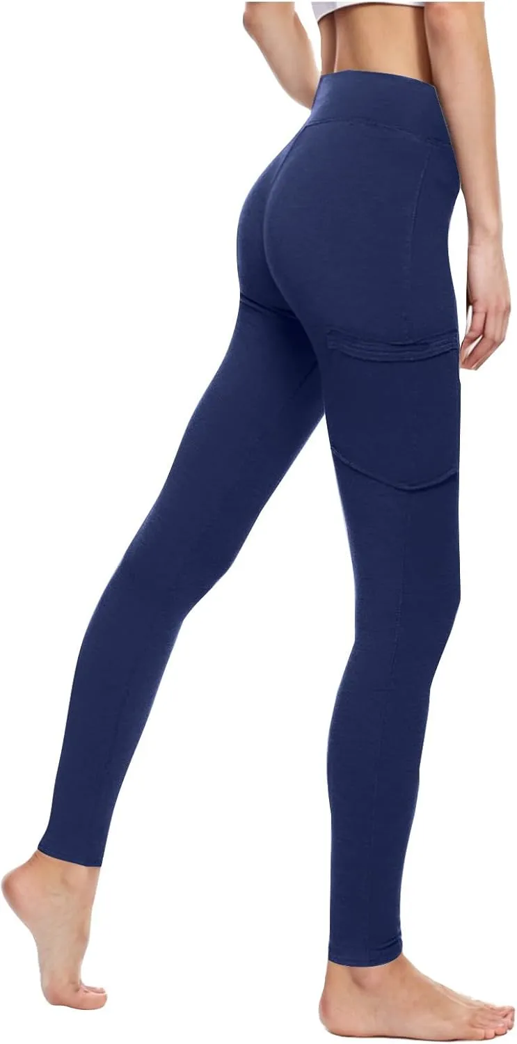 Leggings for Women Tummy Control Workout Tight Pants with Pockets Sport Active High Waist Stretchy Leggings