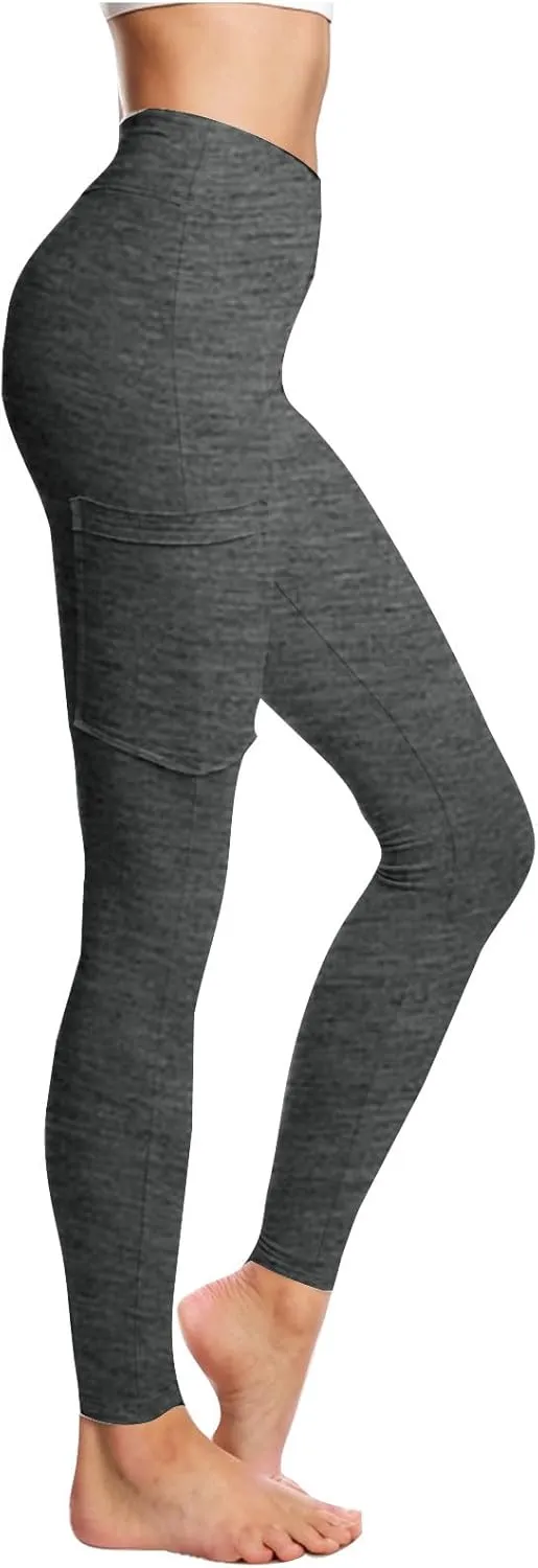 Leggings for Women Tummy Control Workout Tight Pants with Pockets Sport Active High Waist Stretchy Leggings