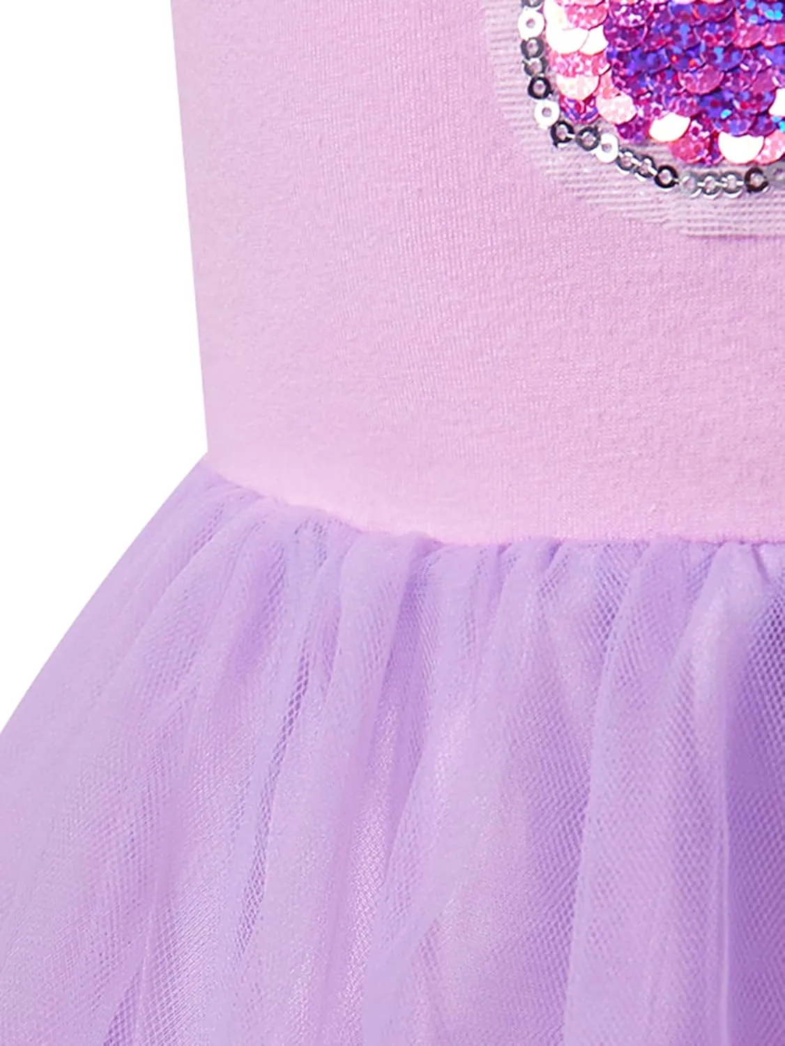 Little Girls Tulle Tutu Dress Toddler Summer Ruffle Sleeve Fluffy Tiered Dress Kids Birthday Party Outfits 2-7 Years