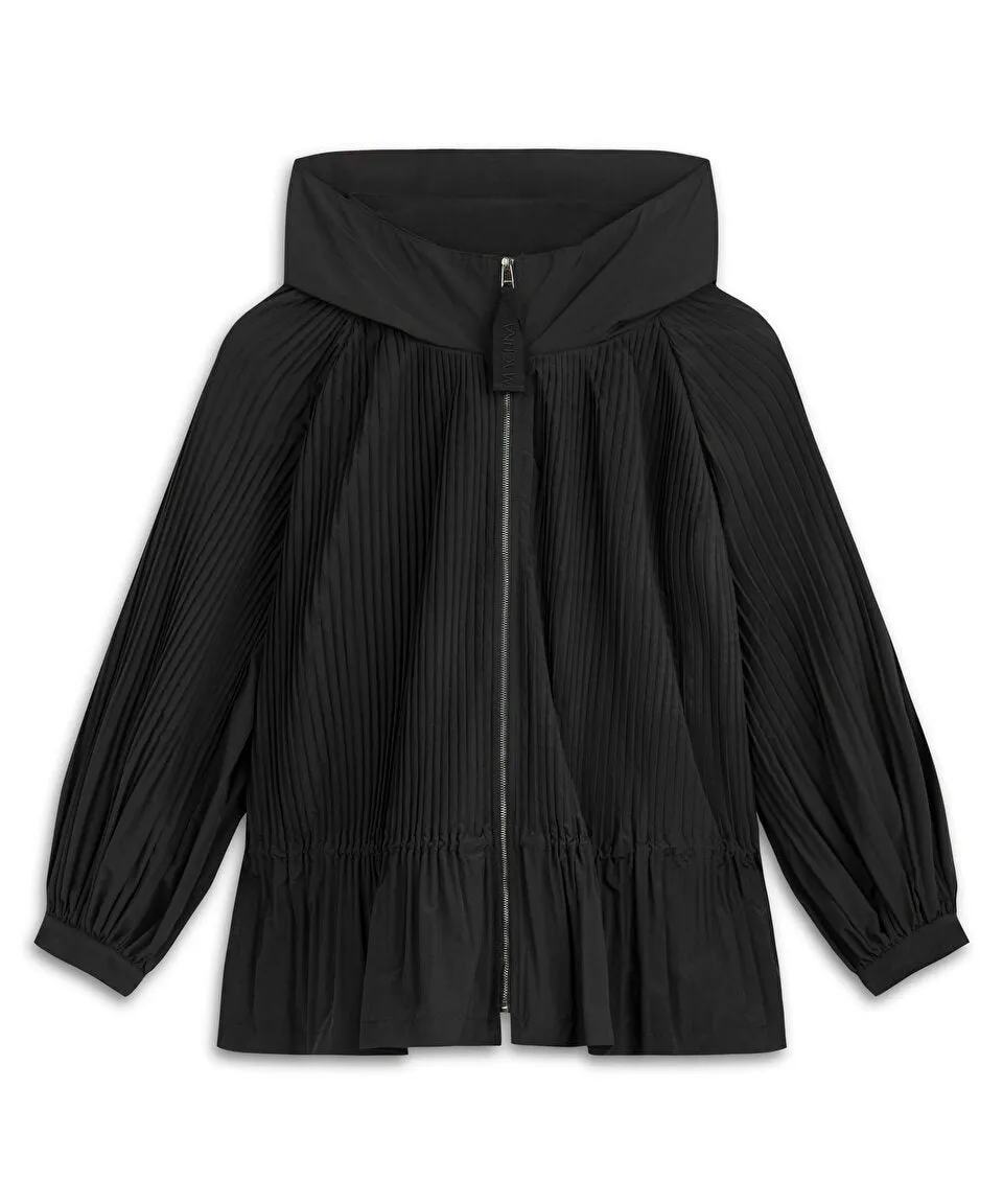 Machka Pleated Coat Black