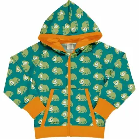 Maxomorra Sweat Hood Cardigan - Chameleon