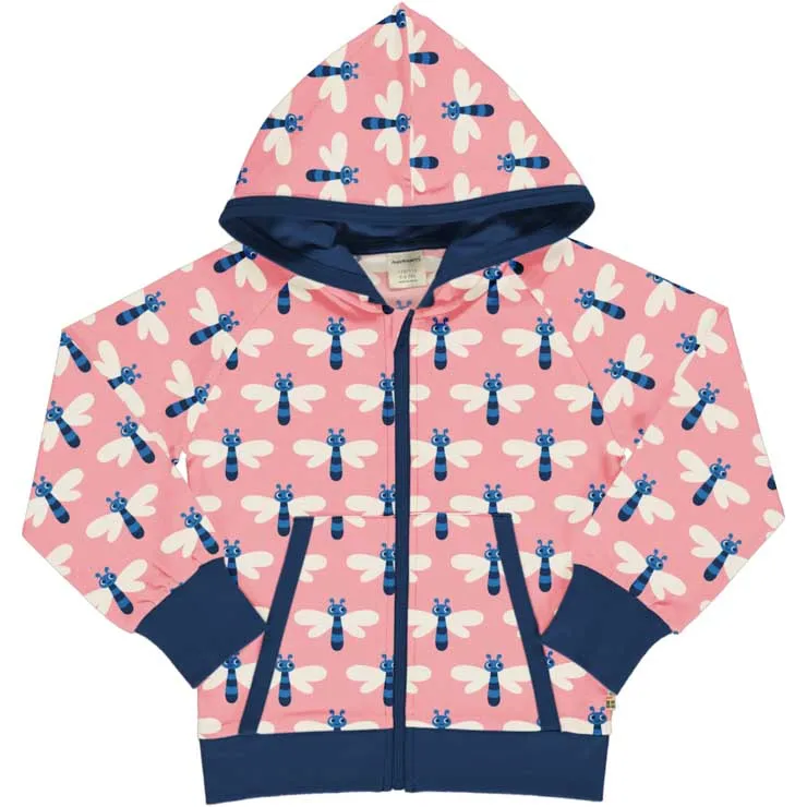 Maxomorra Sweat Hood Cardigan - Dragonfly
