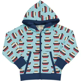 Maxomorra Sweat Hood Cardigan - Ferry
