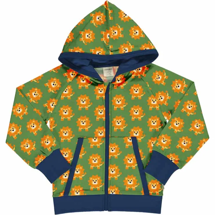 Maxomorra Sweat Hood Cardigan - Lion