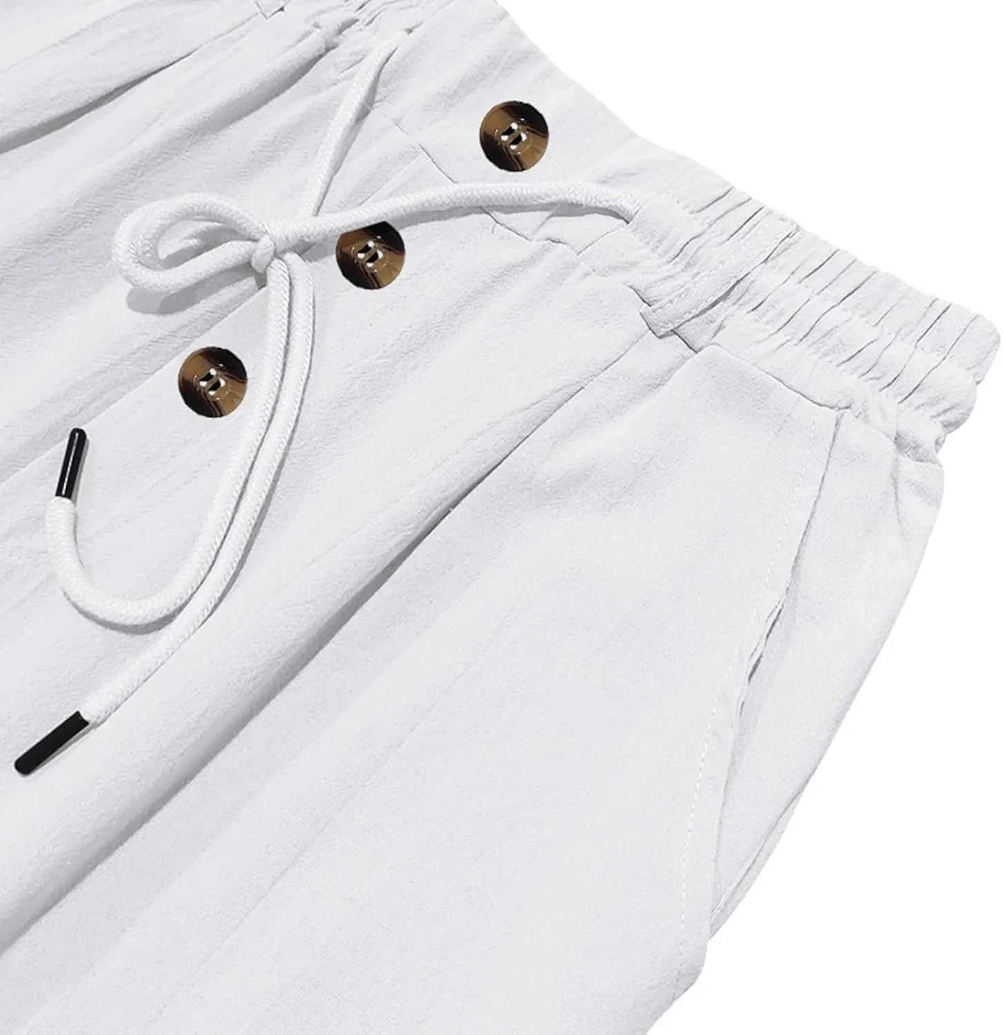 Men's Baggy Wide Leg Pants Summer Elastic Waist Trendy Breathable Leisure Style Summer Comfy Fashion Trousers