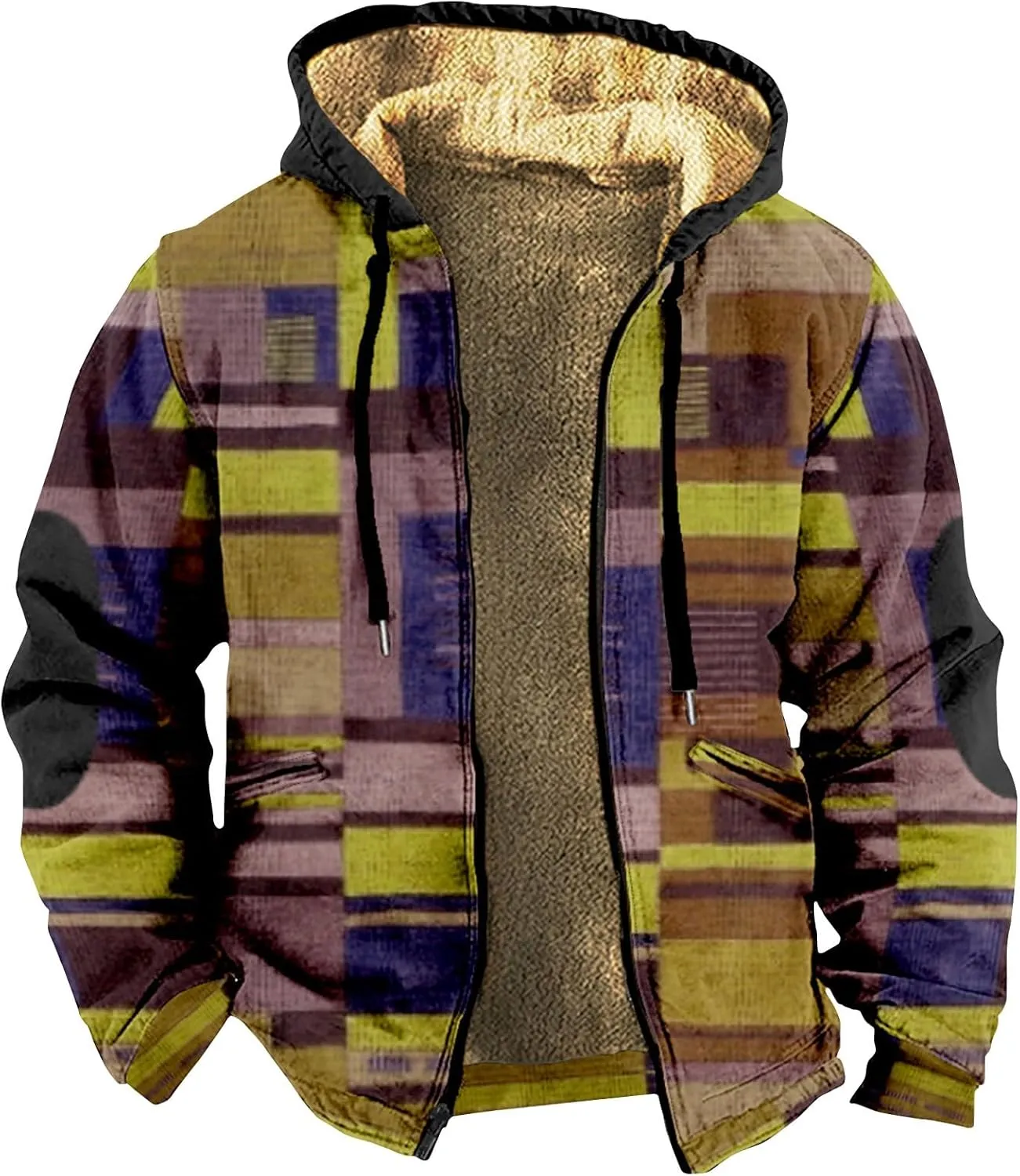 Men's Casual Sweatshirts Coats Long Sleeve Zipper Hooded Soft Elegant Coat Outdoor Jacket for Men