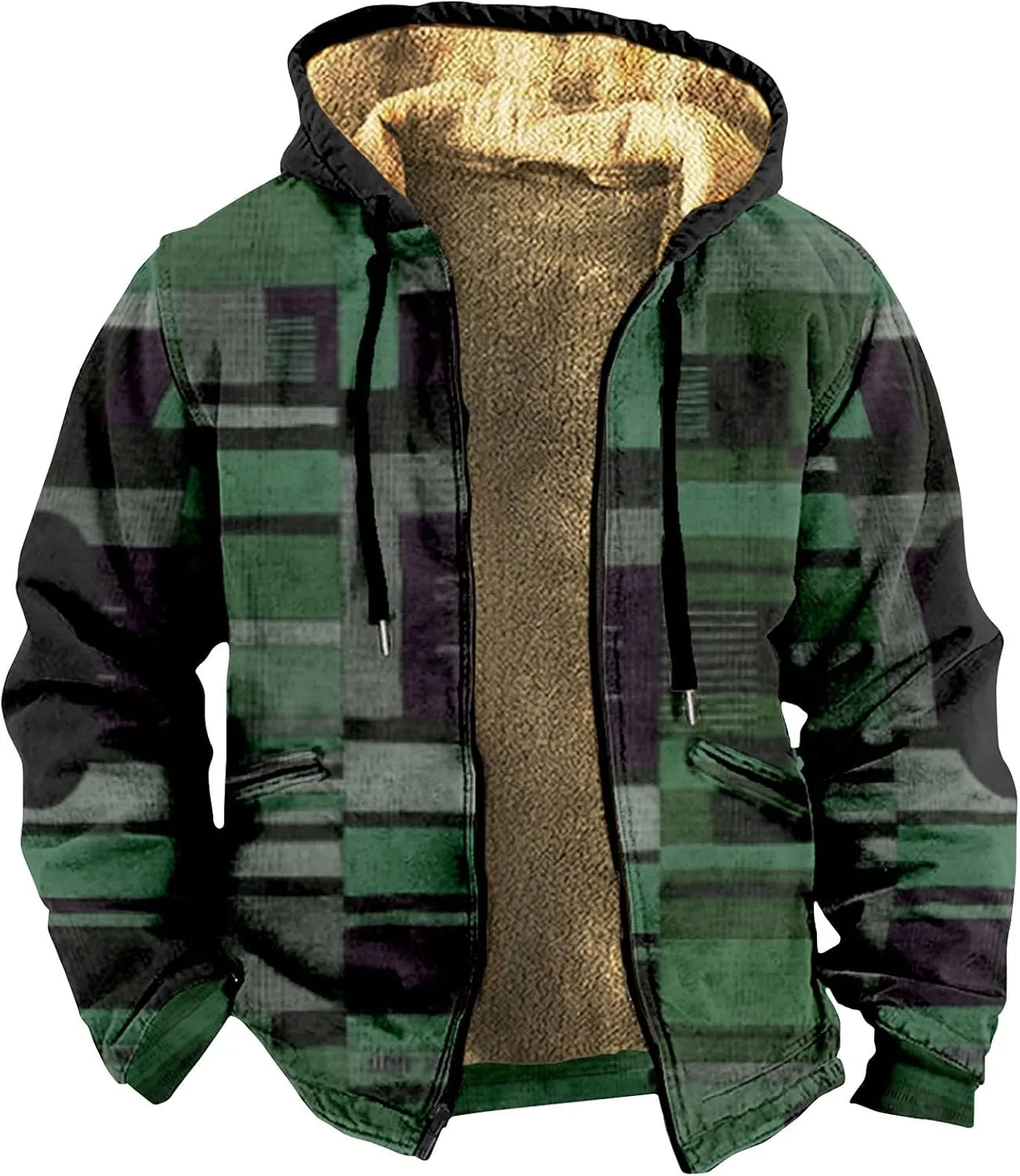 Men's Casual Sweatshirts Coats Long Sleeve Zipper Hooded Soft Elegant Coat Outdoor Jacket for Men