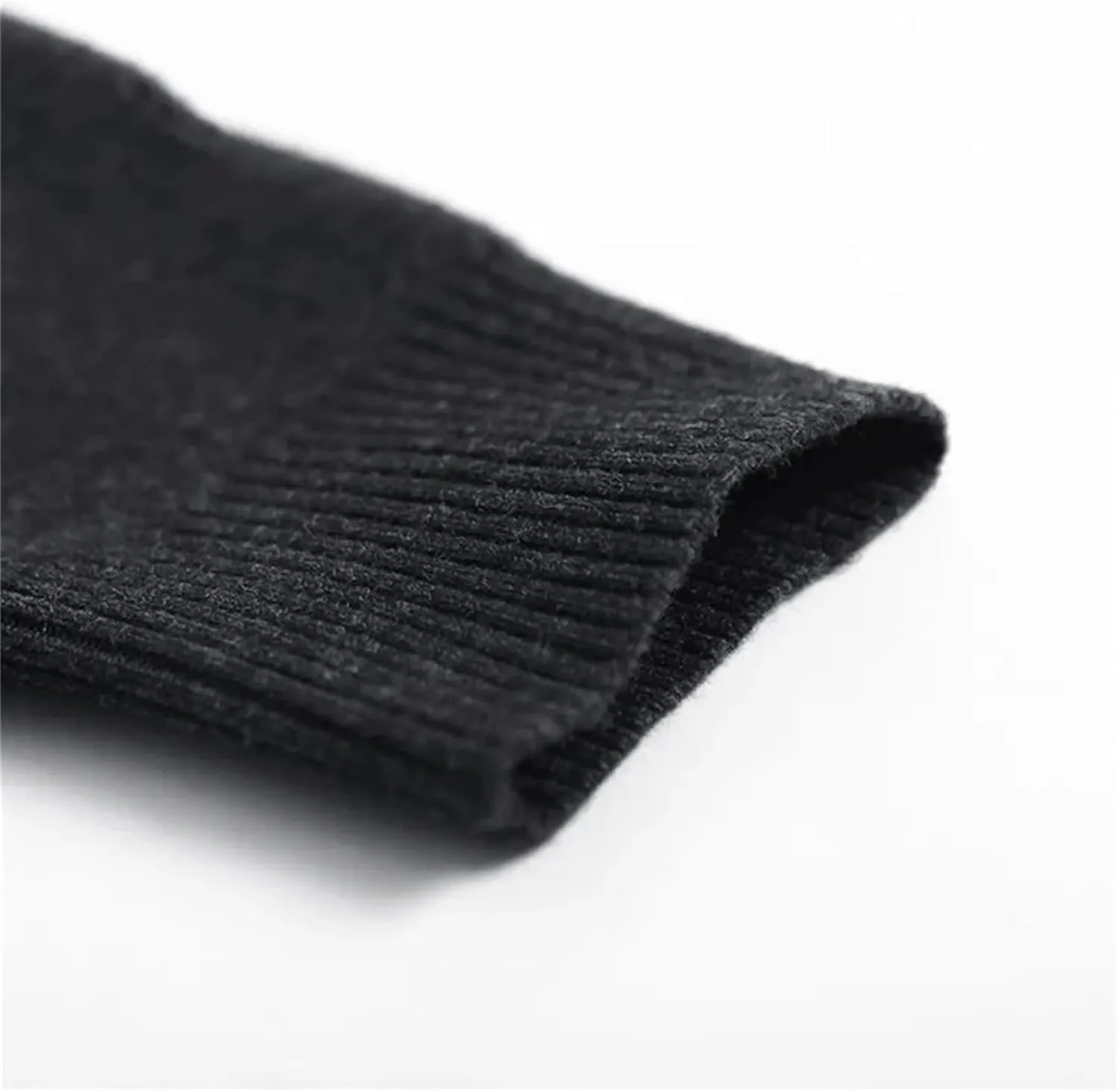 Men's Cotton Knitted Sweater Long Sleeve V-Neck Thin Slim Fit Business Casual Pullover Sweater
