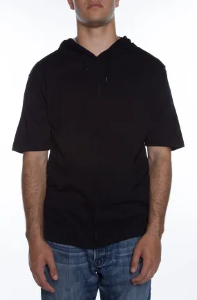 Men's S/S Zip Beach Jersey Hoodie Black