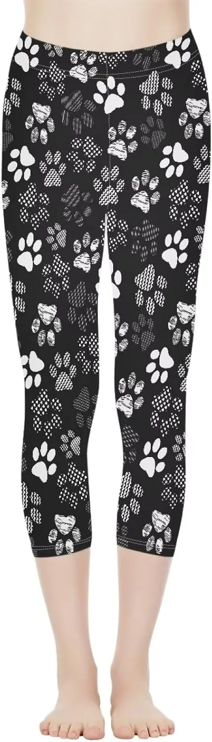 Poceacles Womens Capri Yoga Leggings, Butt Lift High Waisted Tummy Control Leggings Sports Workout Stretchy Yoga Pants