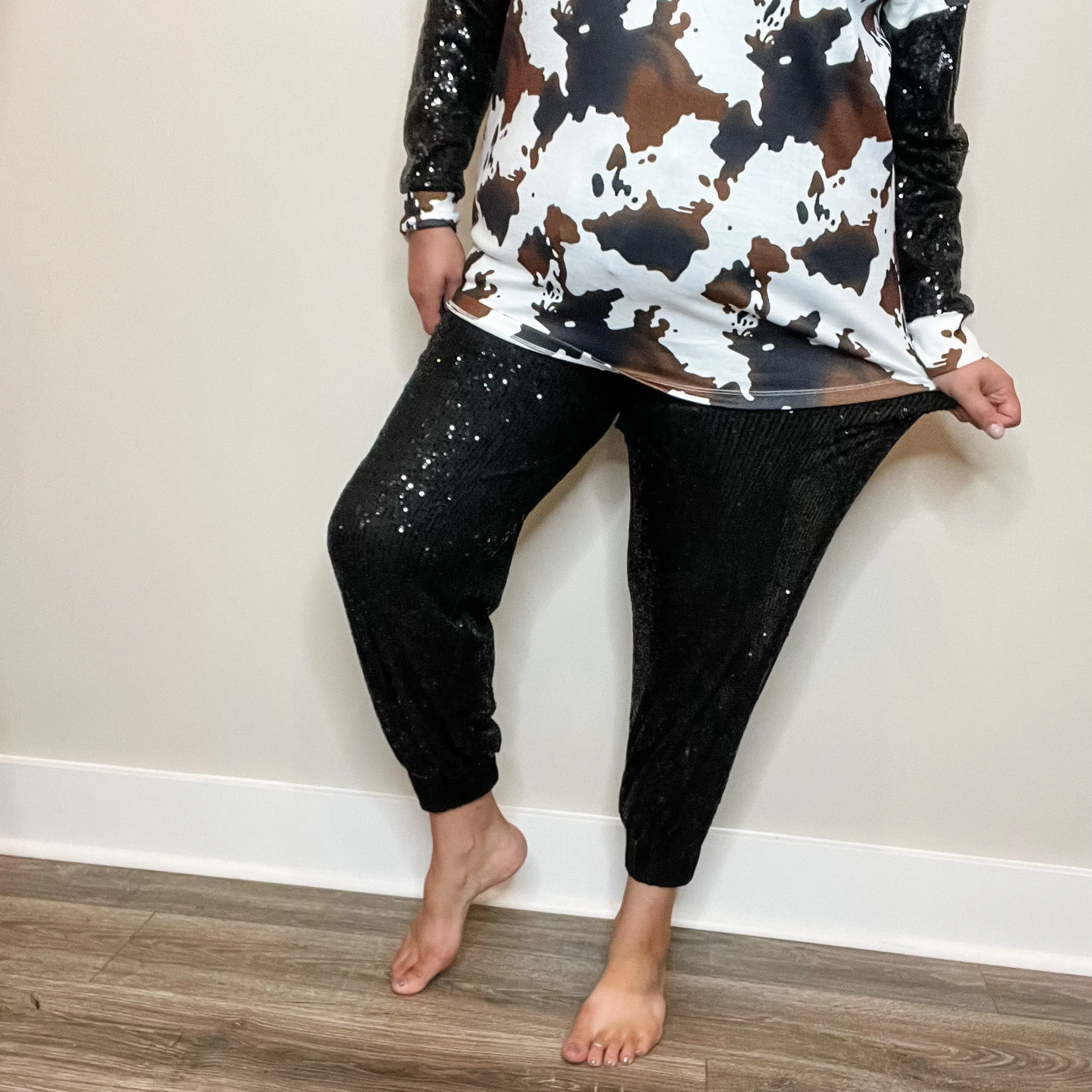 "Rockstar" Sequinned Joggers