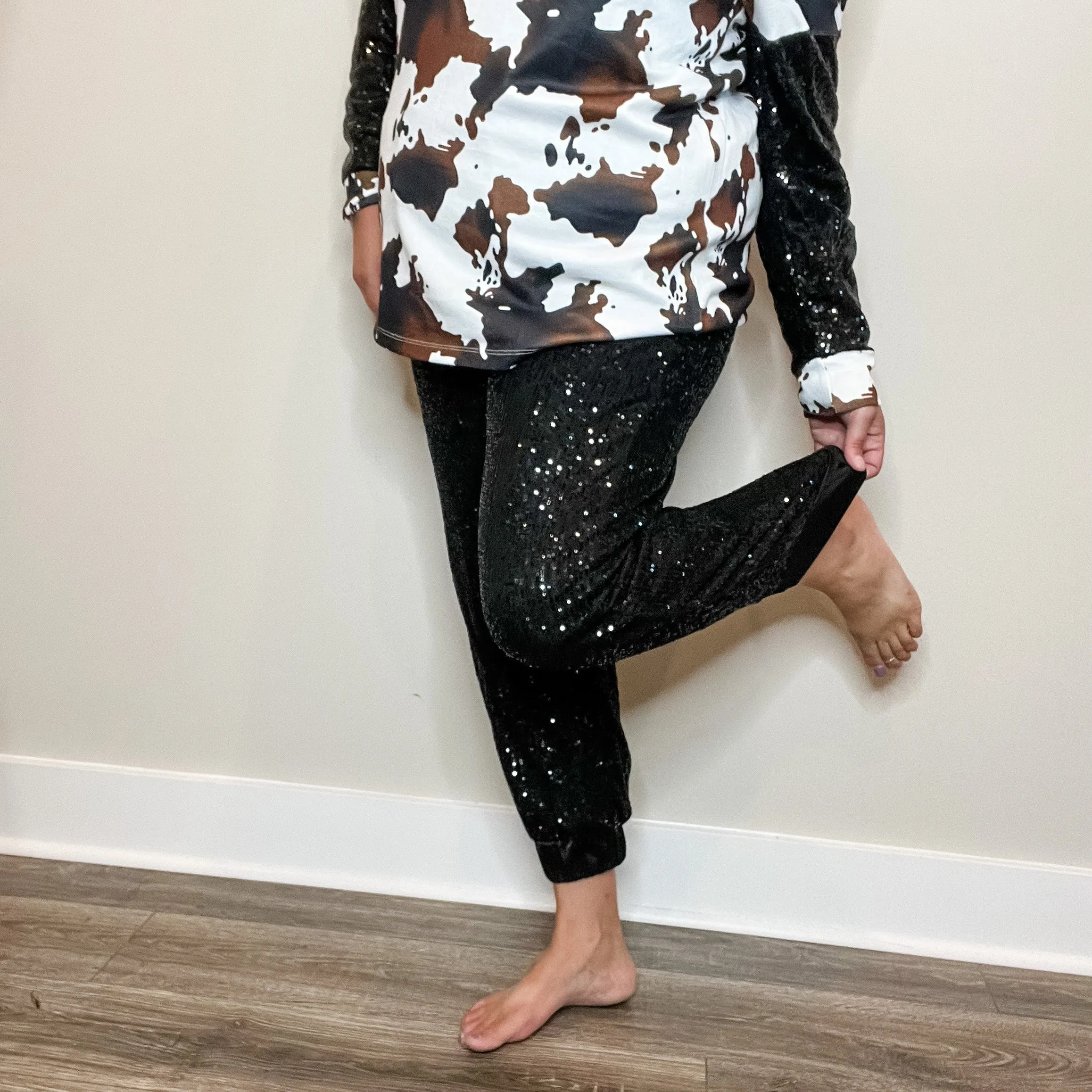 "Rockstar" Sequinned Joggers